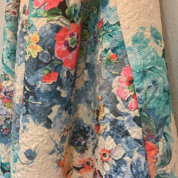 Cynthia Rowley Anthropologie Strapless Quilted Floral Tea Dress with Pockets New - Picture 12 of 16